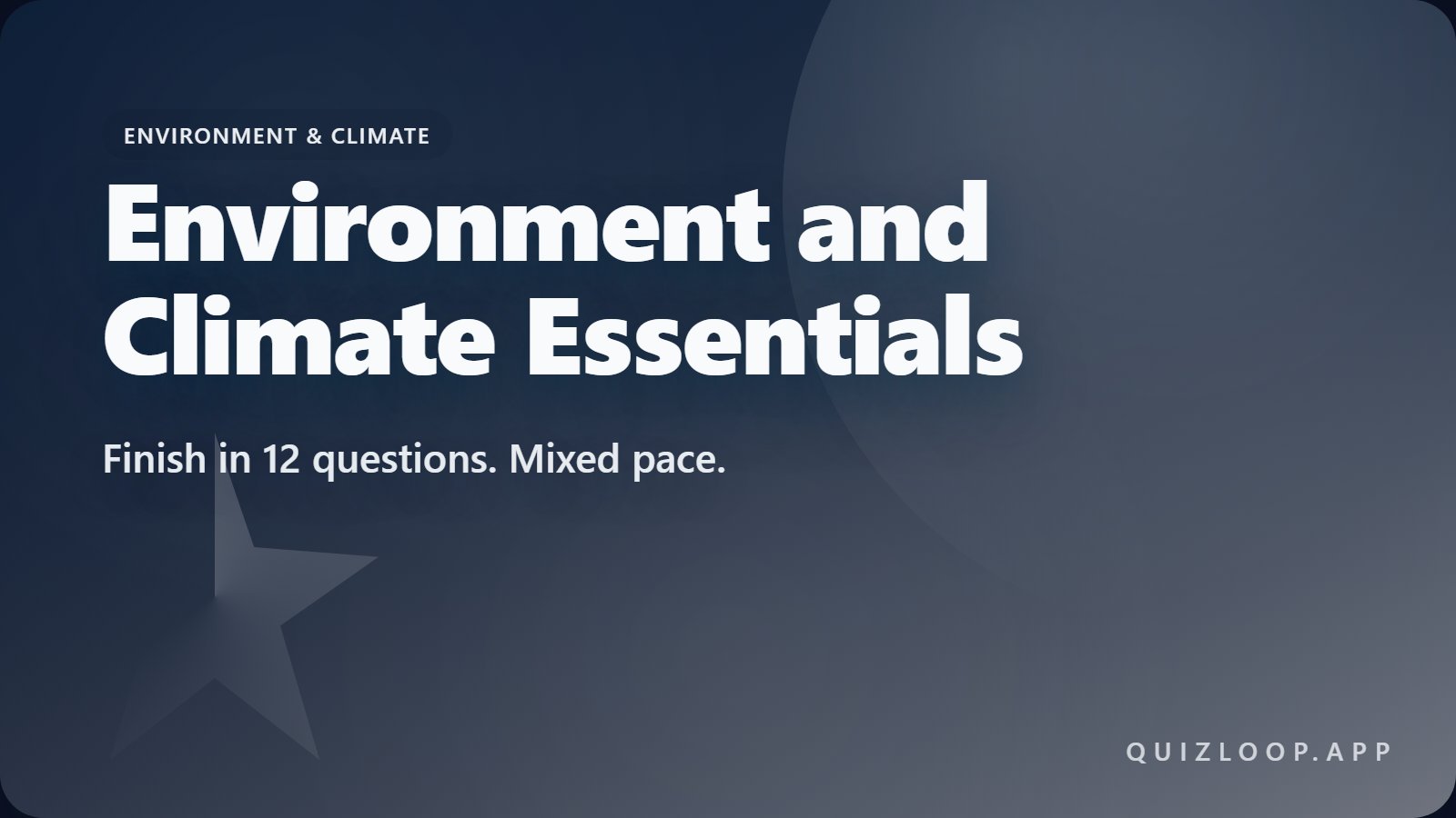 Environment and Climate Essentials