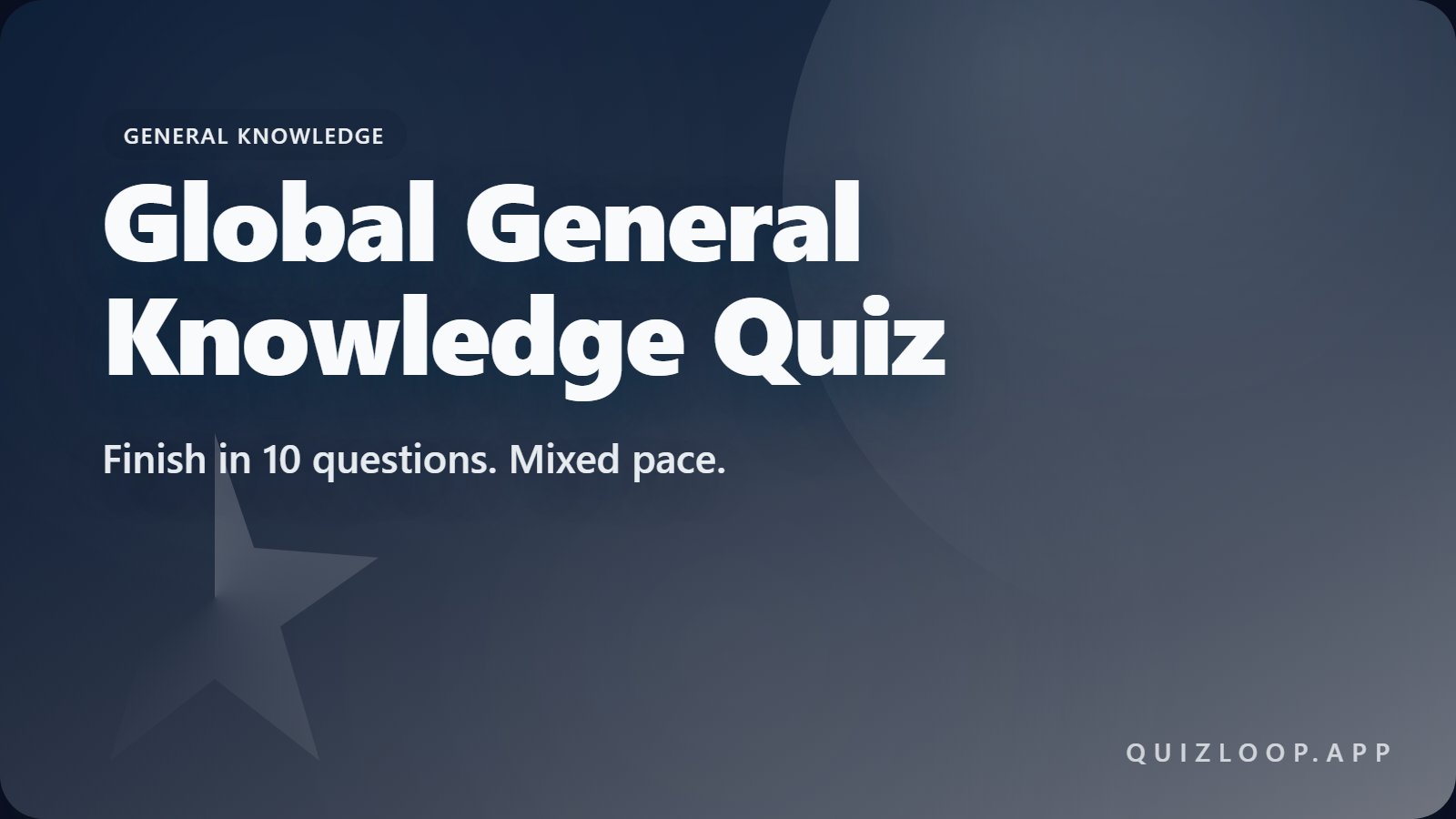 Global General Knowledge Quiz