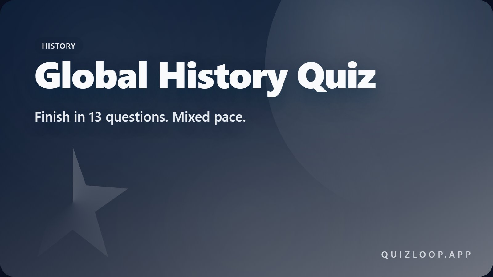 Global History Quiz