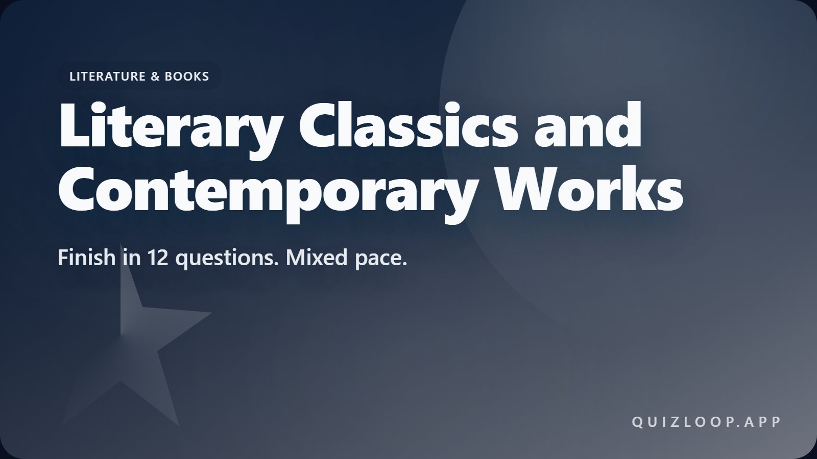 Literary Classics and Contemporary Works