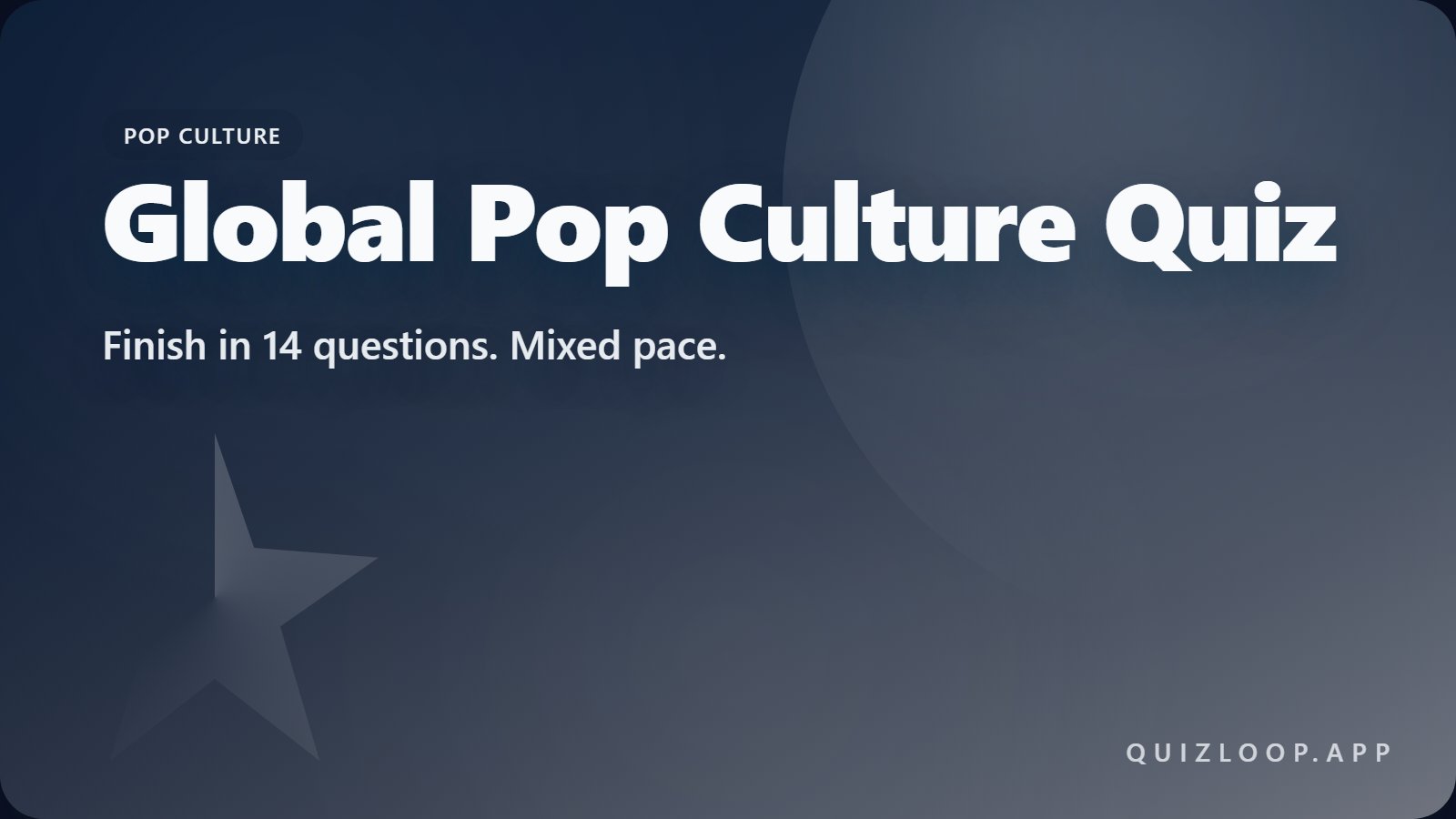 Global Pop Culture Quiz