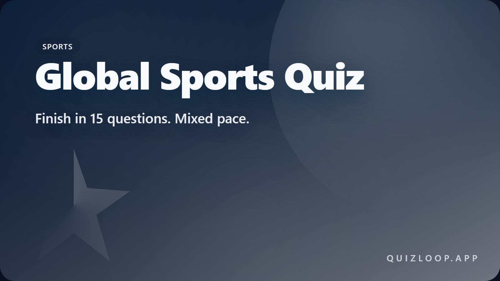 Global Sports Quiz