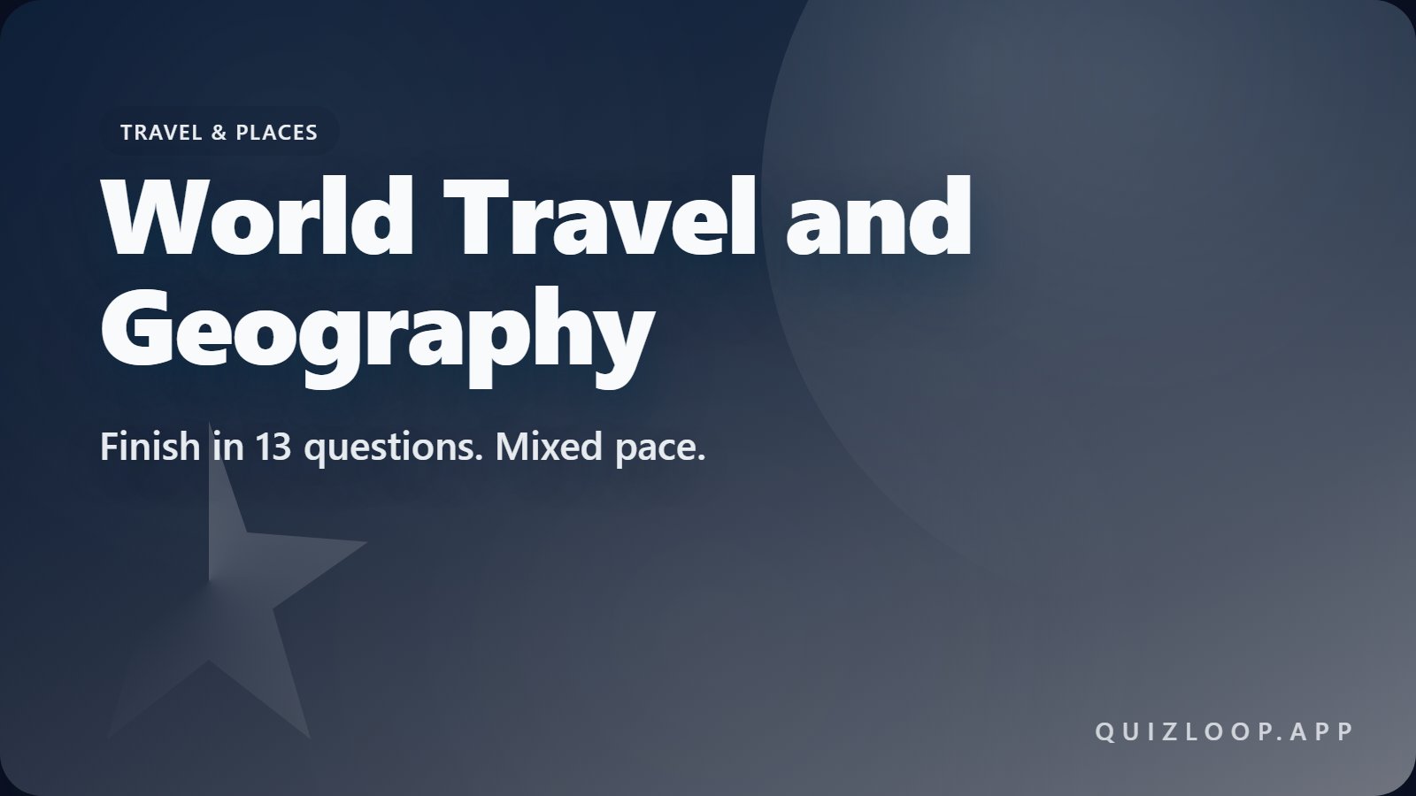 World Travel and Geography